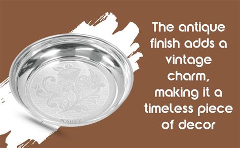 Buy POSHIFY German Silver Pooja Plate Set of 2 | 11cm Small Decorative ...