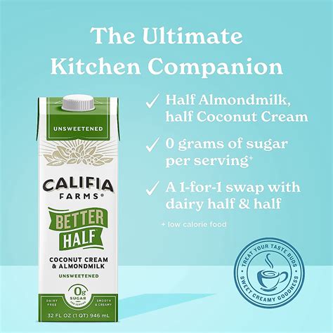 Califia Farms Unsweetened Better Half - Keto Creamer