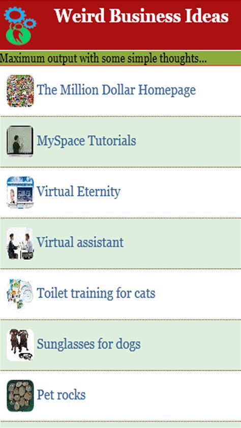 Weird Business Ideas:Amazon.in:Appstore for Android