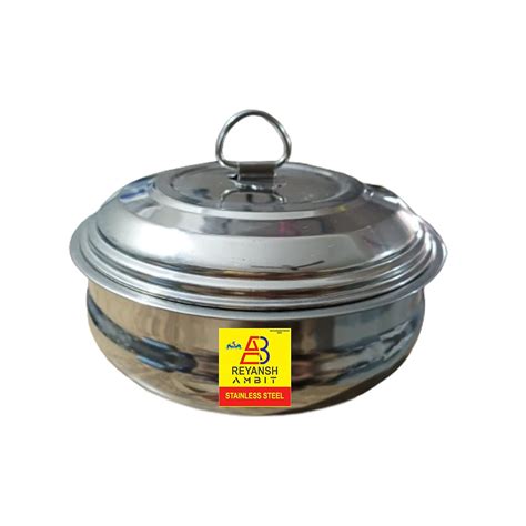 Buy Stainless Steel Serving Bowl, Curry Bowl, Gravy Pot with Stainless ...