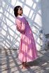 Buy - Aida by Priyanka Jain pink embroidered pleated dress | Elan Store