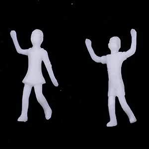 Ezantial 50Pcs People Sitting Standing White Figures Train Park Street ...