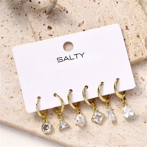 Mis-Match Golden Dimoara Drops Earrings | Salty – Salty Accessories