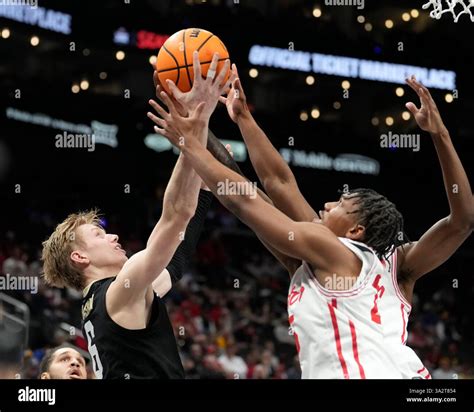 MAR 13 2025: Colorado Buffaloes forward Trevor Baskin (6) battles for a ...
