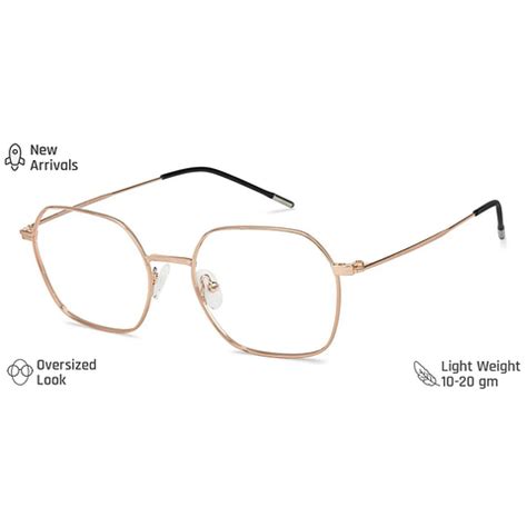 Buy Rose Gold Black Full Rim Geometric Vincent Chase Online SLEEK STEEL ...