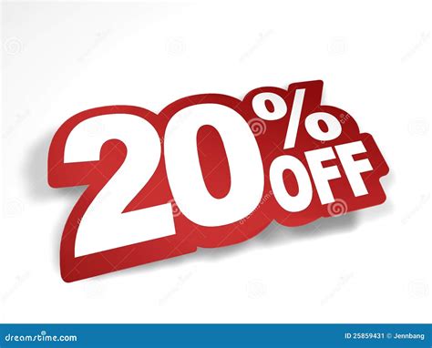 20 percent off discount stock illustration. Illustration of ticker ...