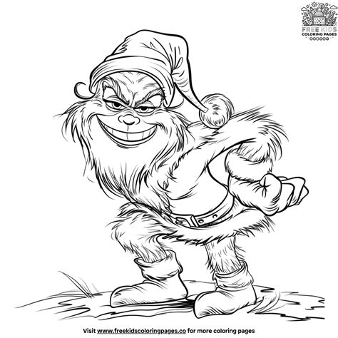 Grinch And Santa Coloring Pages