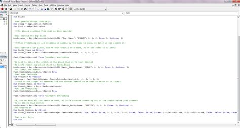 Image result for SolidWorks Macro Tutorial