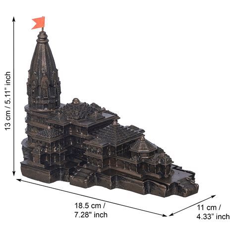 eCraftIndia Ram Mandir Ayodhya Model Authentic Design Temple - Perfect