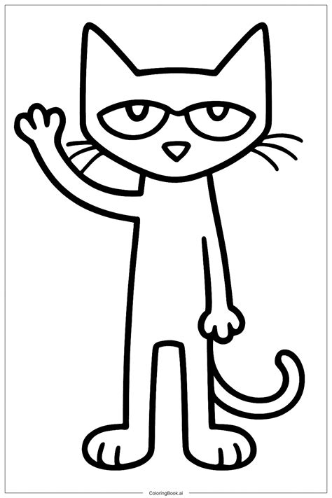 Pete The Cat Playing Baseball Coloring Page (Free PDF&PNG Printable)