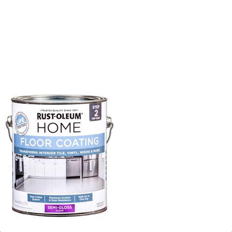 Top Coat, Rust-Oleum Home Floor Paint Semi-Gloss - 358584, Gallon- 2 ...