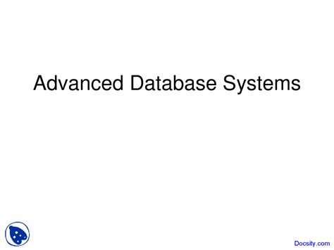 Image result for Advanced Database System