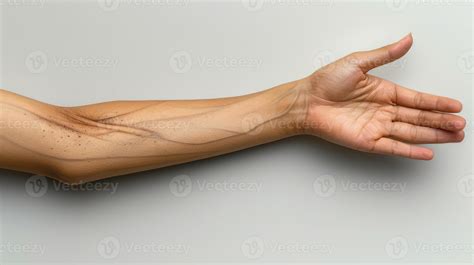 A close-up image of a human arm showcasing prominent veins and skin texture 54964371 Stock Photo ...