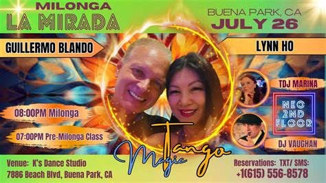 Milonga La Mirada - Tango Magic ? Guillermo Blando & Lynn Ho, K's Dance ...