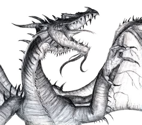 scary dragon drawing