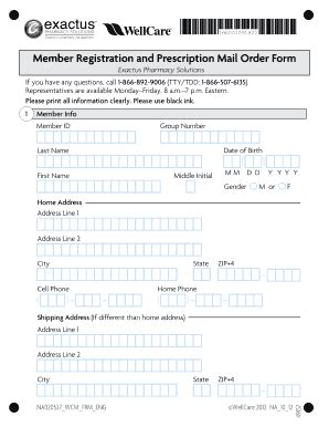 Fillable Online exactus pharmacy form Fax Email Print - pdfFiller