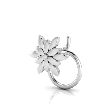 Sridevi Silver Nose Pin – iskiuski.com