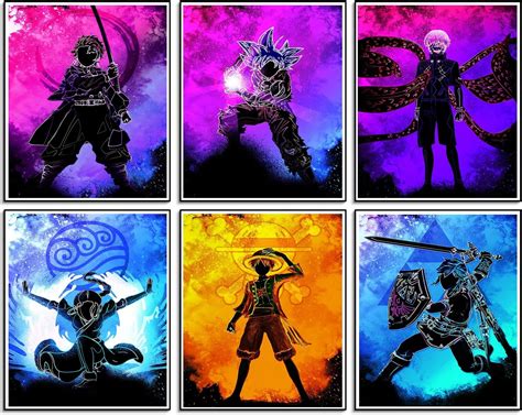 Buy JLXXWNS Japanese Anime Poster Pack Luffy Poster Demon Slayer Print ...