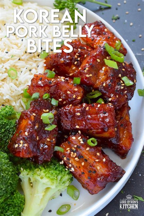 Korean Pork Belly Bites in 2024 | Pork belly recipes, Pork belly, Korean pork