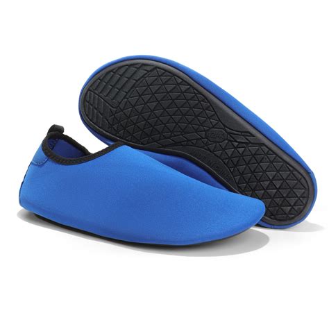Mens Water Shoes Quick Dry Barefoot Aqua Yoga Slip-on Swim Shoes BLUE ...