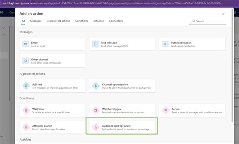 Preview -Split Audience in the Customer Journey by Percentage/Number ...