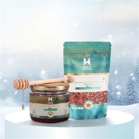 Wild Forest Honey + Buransh Tea 25 gm – House of Himalayas