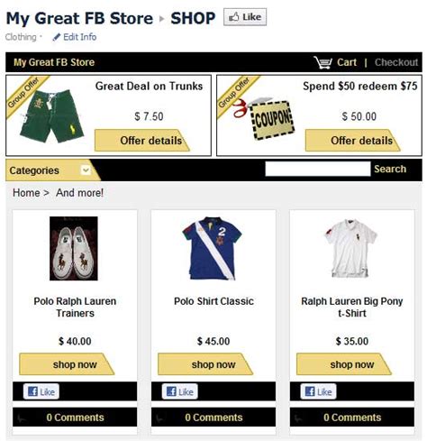 Image result for Facebook Storefront App