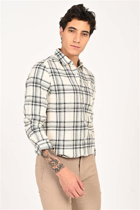 Zinnia - Cotton Check Shirt - Off White – POE.NET