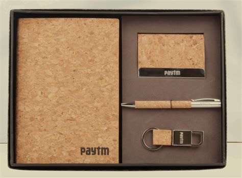 EJK132- Paytm 4-IN-1 Gift Set | Notebook | Pen | Card Holder | Keychai