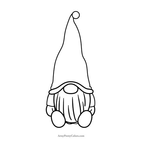 How To Draw A Gnome - A Step By Step Tutorial - Artsy Pretty Colors