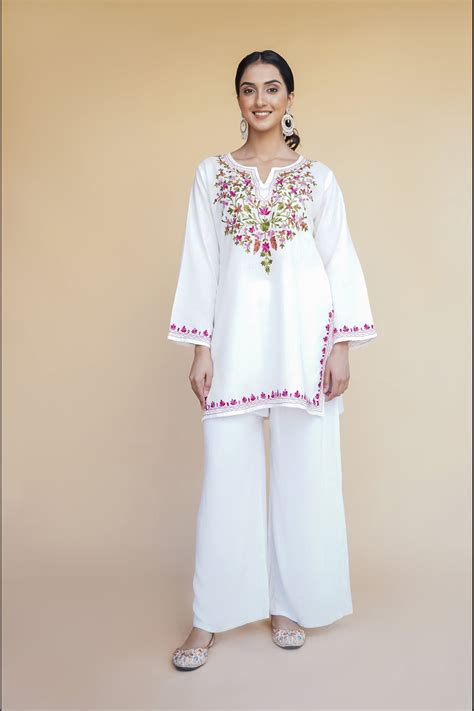 House Of Kari(Chikankari Clothing) - Kashmiri Aari Work Cotton Short ...