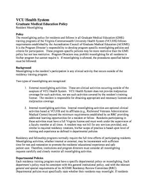 Fillable Online medschool vcu VCU Health System - Virginia Commonwealth ...