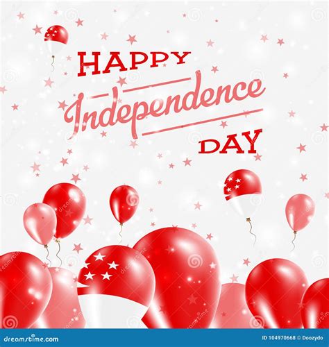 Singapore Independence Day Patriotic Design. Stock Vector ...