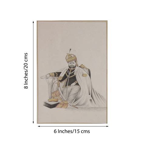 Royal Maharaja of Emperor Original Art Paper Painting - eCraftIndia Online