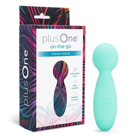 plusOne Powerful Vibrating Wand, Cordless Body Massage Stick, High-Quality Silicone, Teal ...