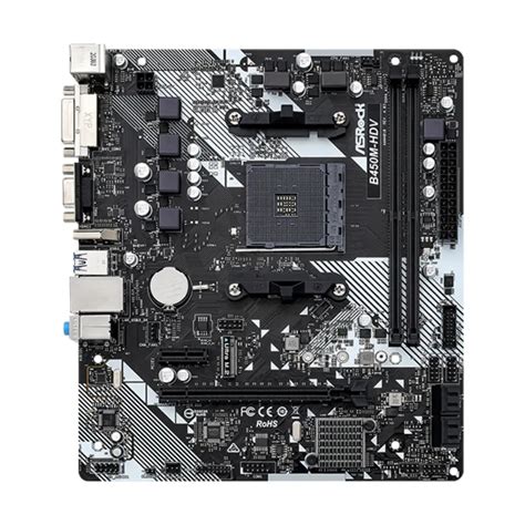 ASRock B450M-HDV R4.0 B450 AM4 DDR4 Micro ATX Motherboard - tpstech.in