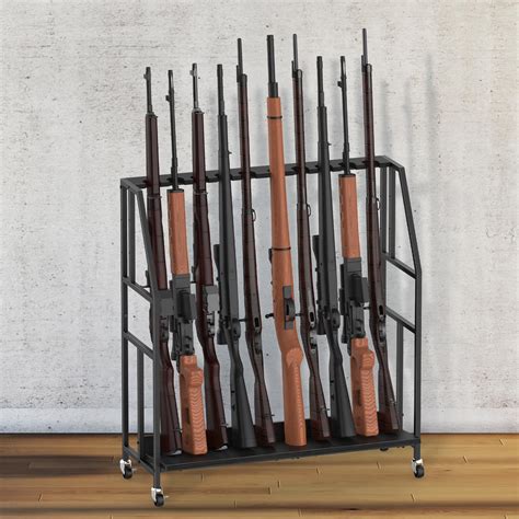 Gun Racks, Floor Standing Shotgun Racks Indoor Outdoor, Heavy Duty ...