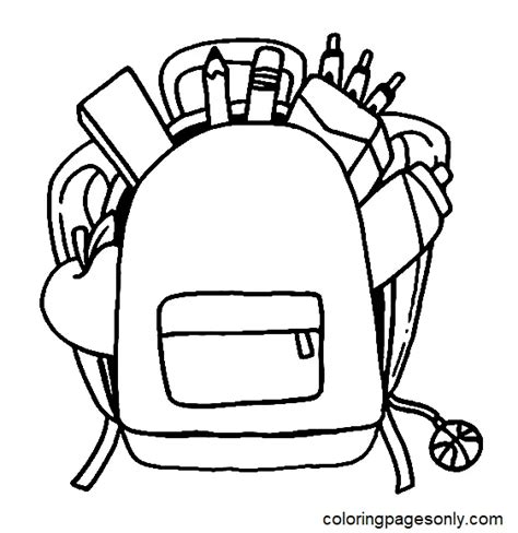 Backpack Coloring Pages 17 Printable for Free Download