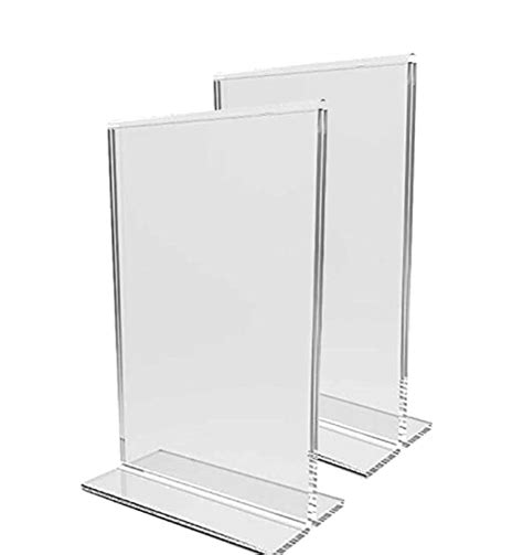 A4 Clear Acrylic Double-Sided Tent Card Holder – Menu, Ad Frame Display ...