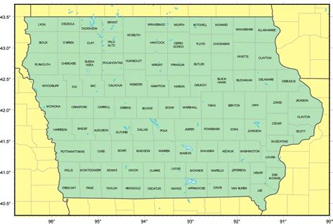 Printable Iowa County Map - Printable Calendars AT A GLANCE