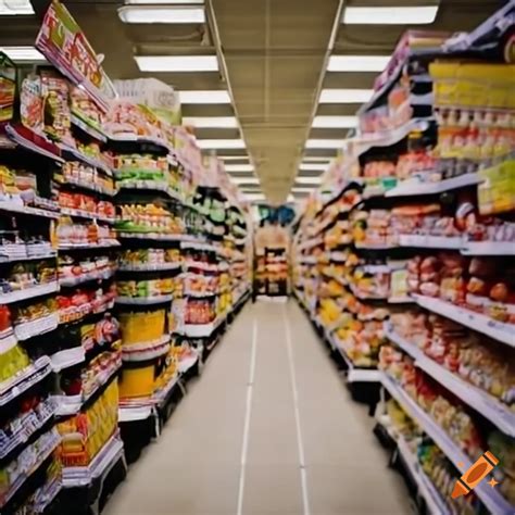 Vintage grocery store aisle in high definition 4k resolution on Craiyon