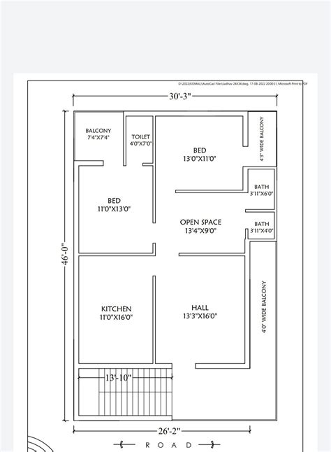 Floor Plan for Three-Story House