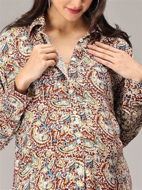 Kimaya Maternity and Nursing Oversized Shirt | The Mom Store