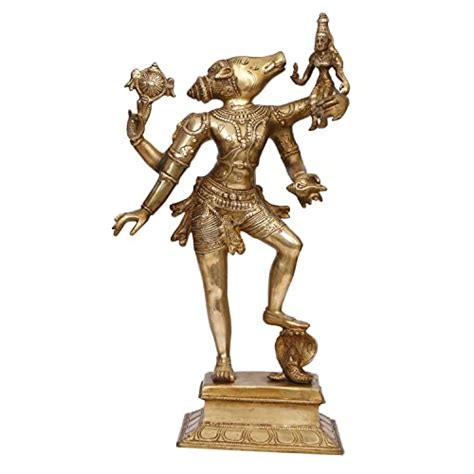 Buy Artvarko Brass Lord Varaha Varahi Consort Bhudevi Third of The 10 ...