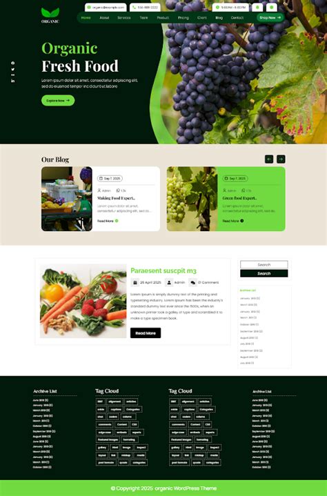 Farming Store – Elegant WordPress Theme for Agriculture Brands ...