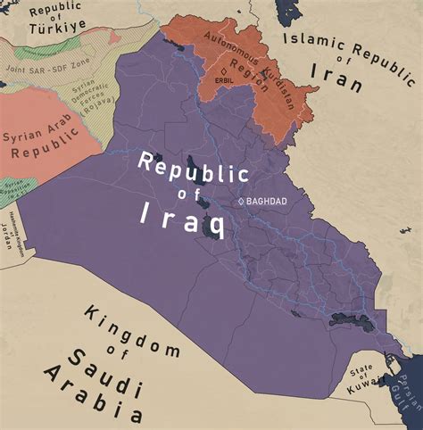 Political Map Of Iraq Political Geography Now: Iraq