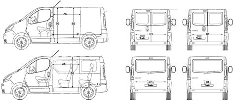 Renault Trafic 2006 Blueprint - Download free blueprint for 3D modeling