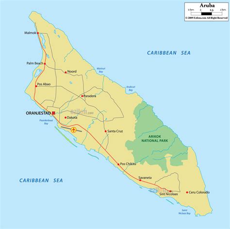 Aruba Map - ToursMaps.com