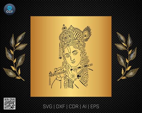 Buy Krishna Lord Krishna Indian God Wall Décor Laser Cutting Online in ...