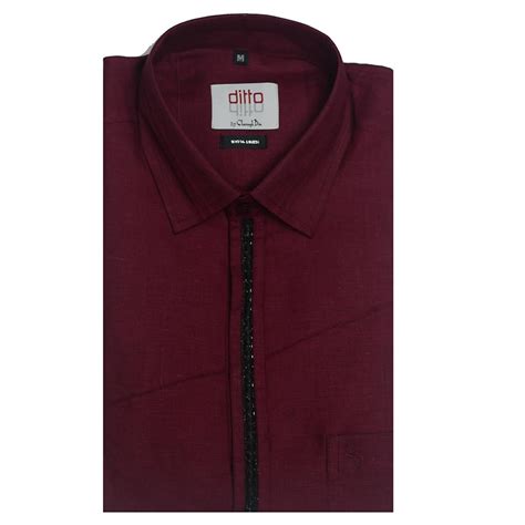 Charaghdin.com - Combination Maroon Shirt